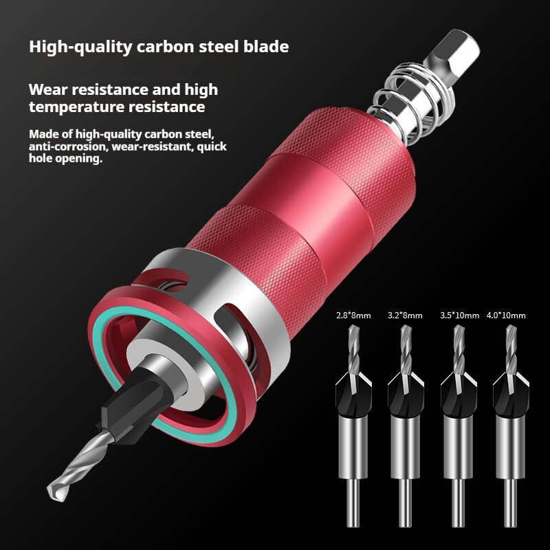 Yellow - Multifunctional Countersink Drill Bits Adjustable Depth Aluminum Limit Ring High Precision