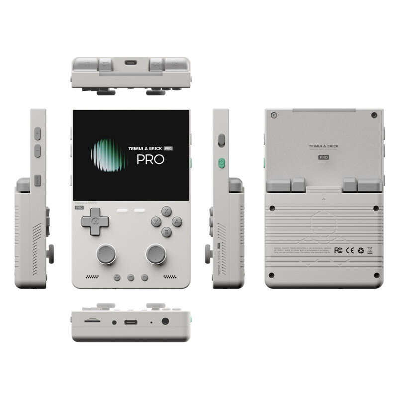 White - [64G] TRIMUI Brick Pro TG4040 12000+ Games Retro Handheld Game Console 3.95-inch IPS Screen