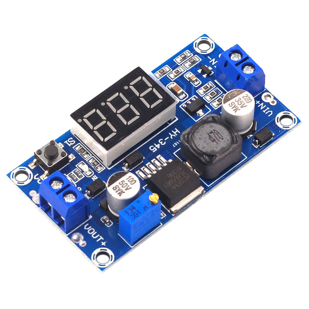 AOQDQDQD A05 DC-DC Boost Module with Digital Voltage Display LM2577 Circuit Board and 3A Output