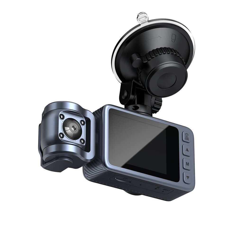 Buck Line - S2Q Dash Cam 3 Channel Front 2K Cabin 720P Rear 720P Wide Angle Lens Motion Detection G