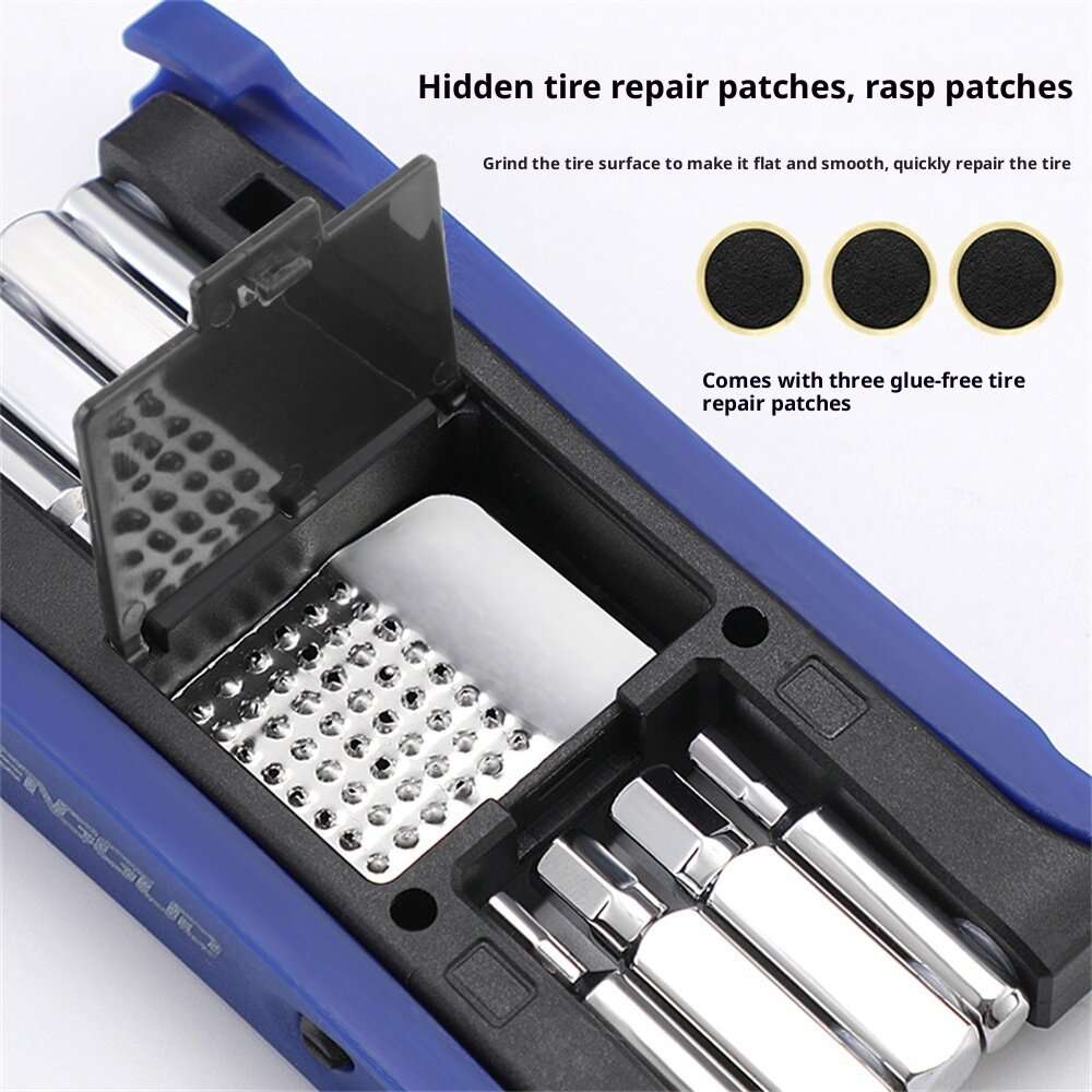 Blue - BENGGUO Bike Multi Mini Folding Repair Tool Portable Chain Splitter Cutter HexSpoke Wrench Sc