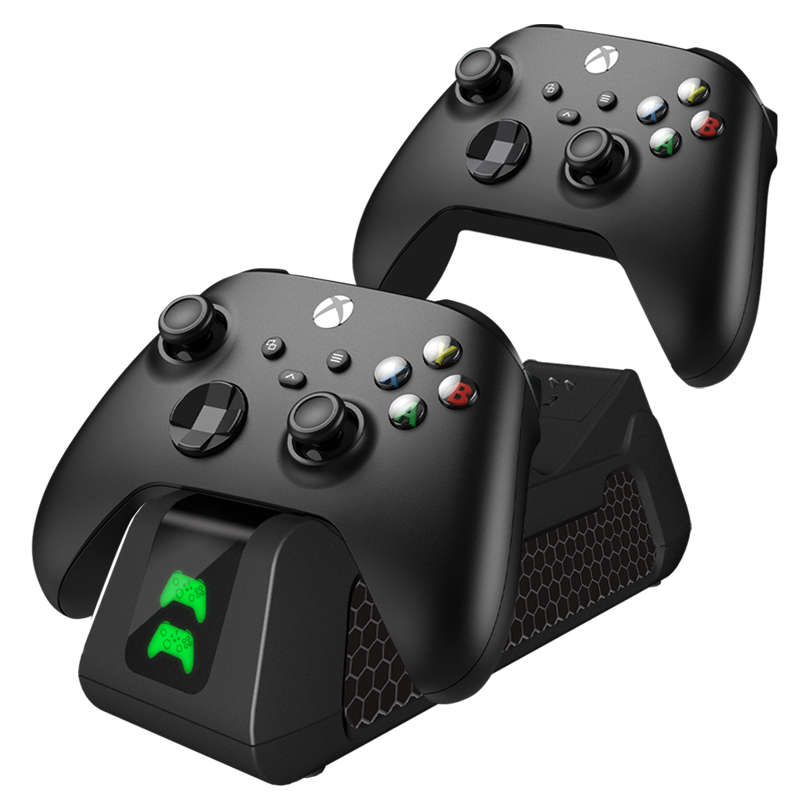 White - SKYPHER HHC-X1052 Dual Controller Charging Dock 1800mAh Battery Type-C Rechargeable Battery