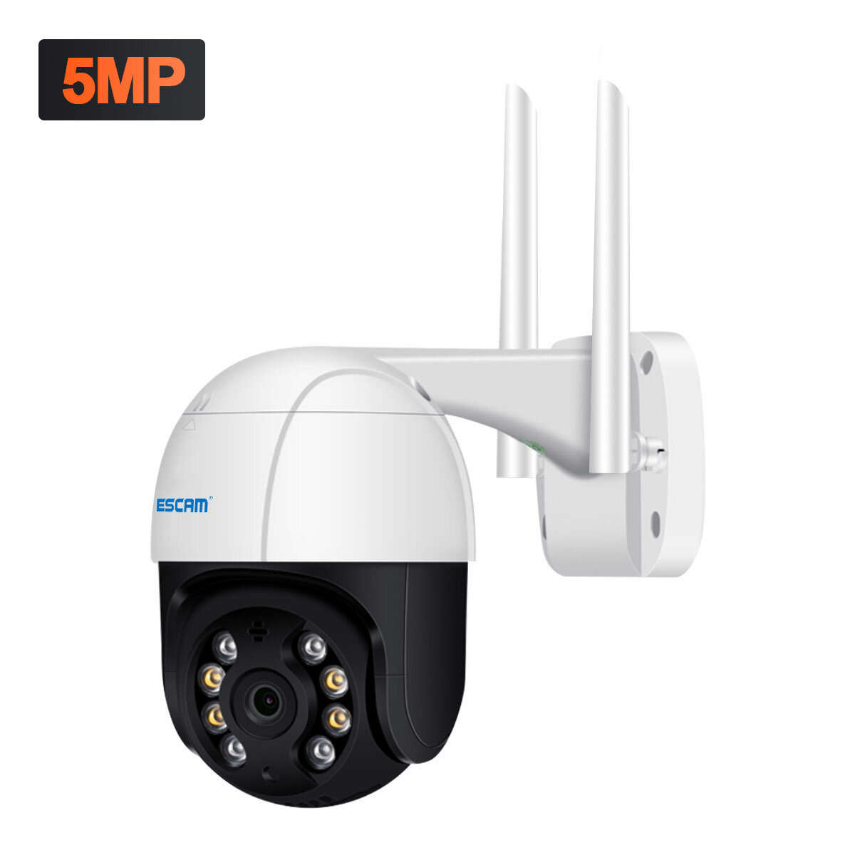 ESCAM QF518 5MP Pan/Tilt AI Humanoid Detection Auto Tracking Cloud Storage Waterproof WiFi IP Camera