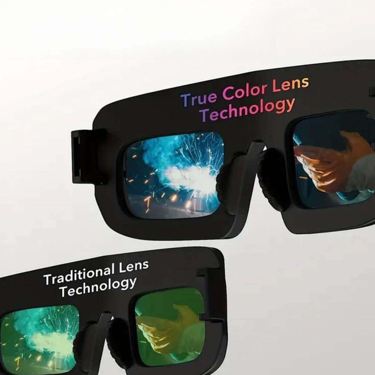 Solar-Powered Automatic Dimming Welding Glasses TIG MIG ARC Suitable Auto Darkening Protective Film