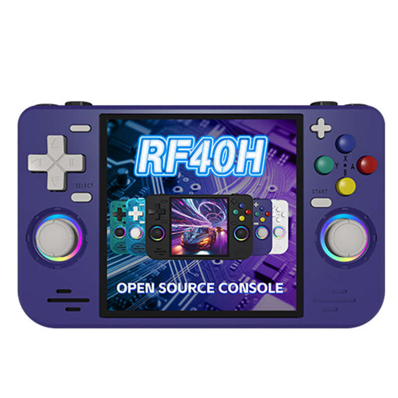 Deep Blue - [64G] RF40H 15000+ Games Handheld Game Console 4-Inch IPS Screen Open Source Linux RK332