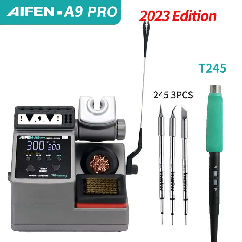 EU Plug - AIFEN A9PRO Soldering Station 120W Temperature Control Welding Tool Compatible with 245 Ti