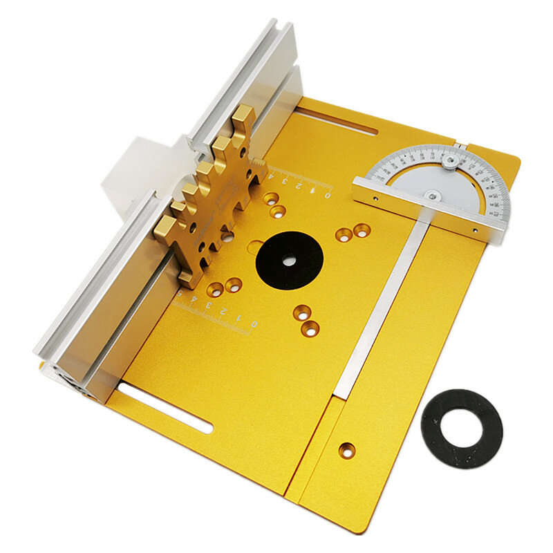 Aluminium Ally Woodworking Router Table Insert Plate Miter Gauge WorkBenches Wood Router Multifuncti