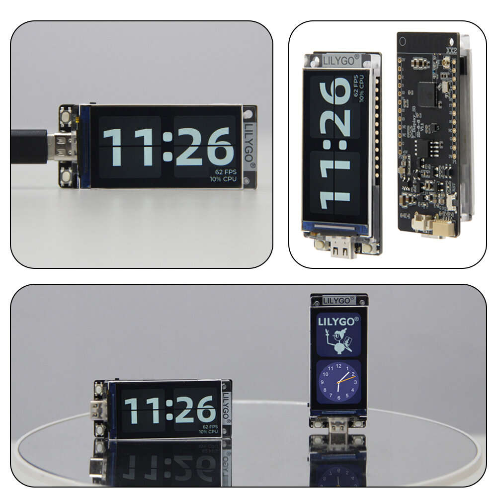 S3 With Shell Grey - LILYGO T-Display-S3 ESP32-S3 1.9 inch ST7789 LCD Display Development Board WIFI