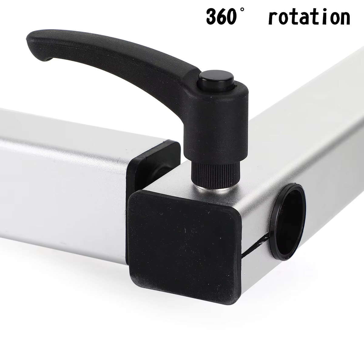 Silver - Artudatech Rv Table Leg Swivel Marine Folding & Adjust 360Campervans Motorhome Table Leg