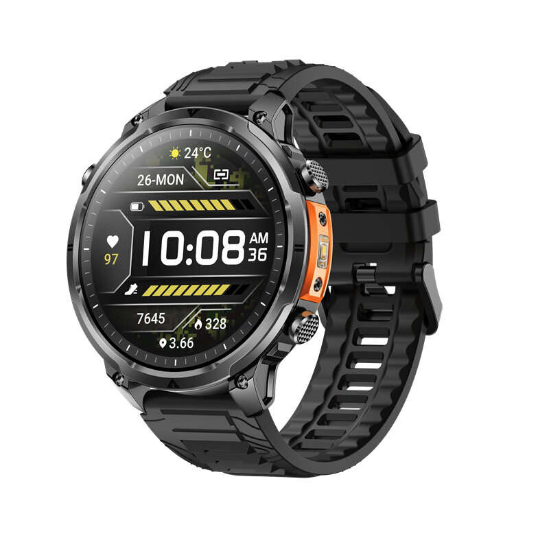 Orange - MK100 1.7-inch HD Screen GPS Built-in Flashlight Altitude and Air Pressure 720mAh Massive B