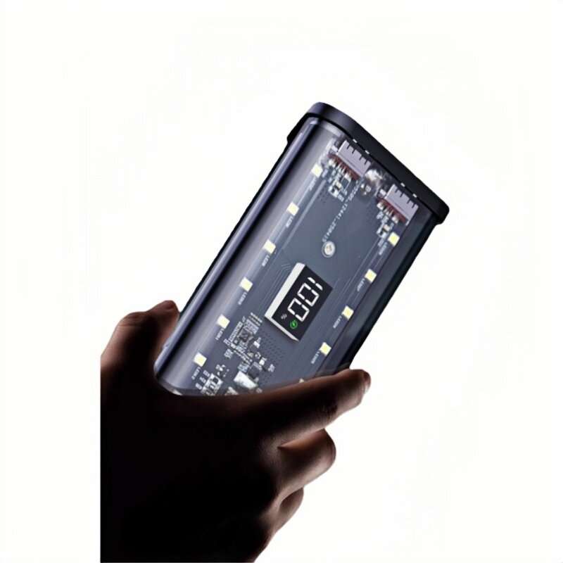 Purple - 22.5W Power Bank Case 6x18650 Battery Fast Charging LED Digital Display Multi-Device Portab