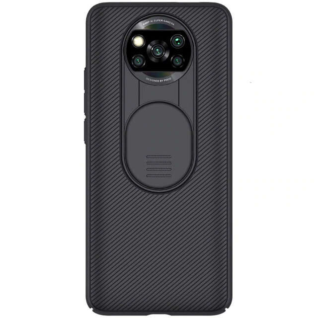 Nillkin For Poco X3 Pro /  Poco X3 Nfc Case Bumper With Slide Lens Cover Shockproof Anti-Scratch Tpu