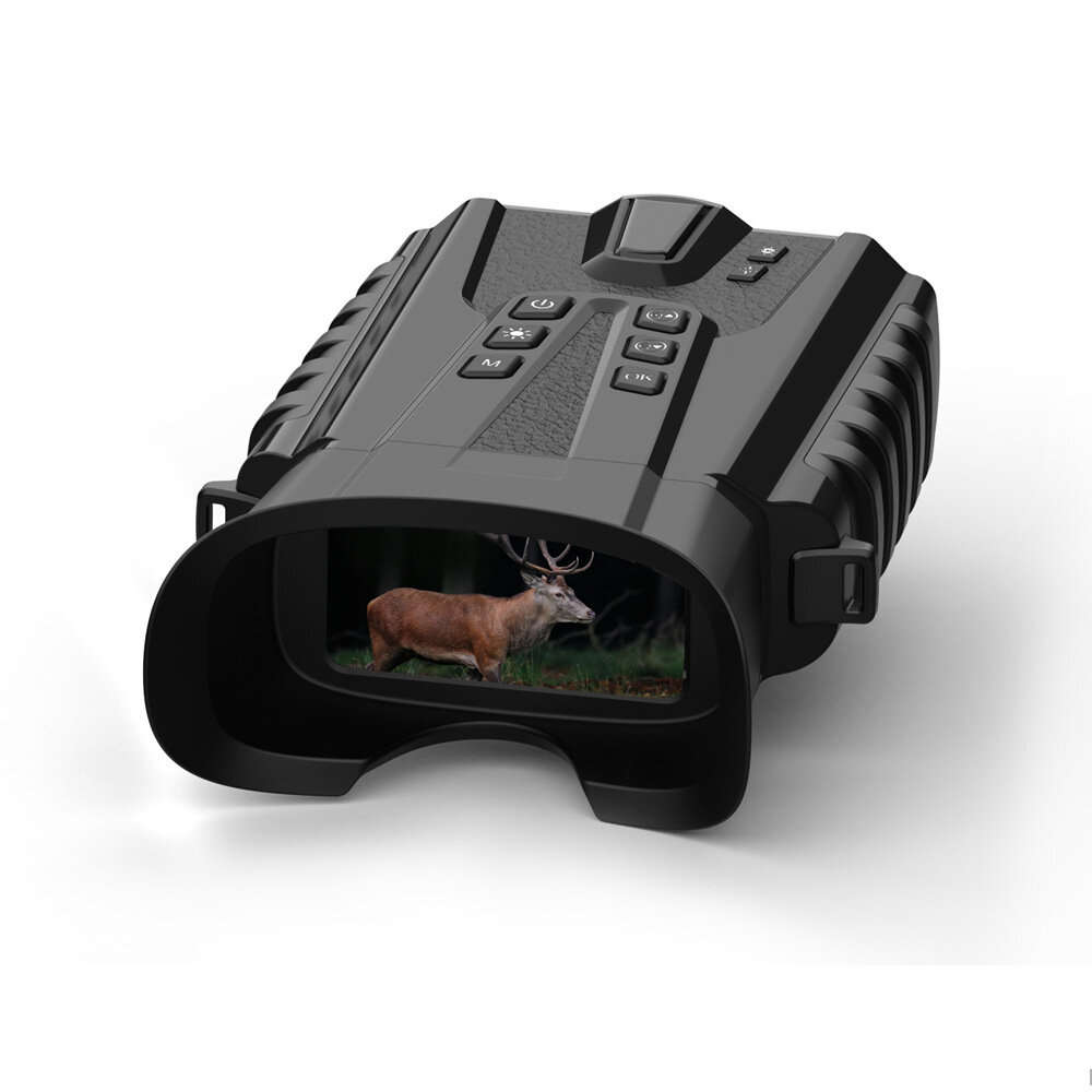 Black - Night Vision Binoculars for Adults with Full Color Night Vision Backlit Buttons 4X Optical Z