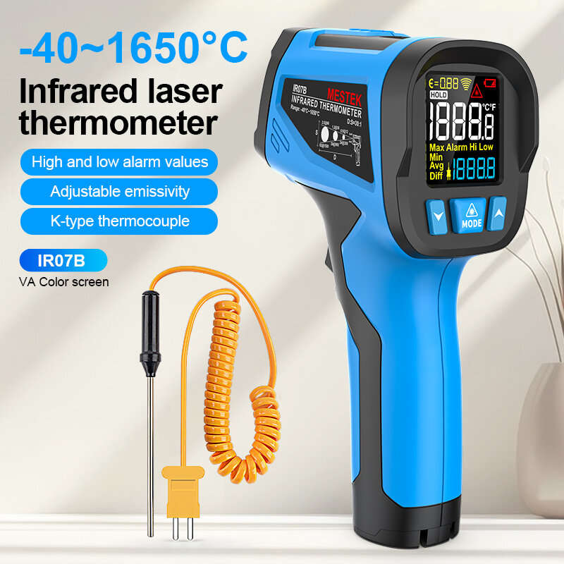 IR07B - Handheld Infrared Thermometer IR07 IR07A IR07B Wide Temperature Range VA Screen High Precisi