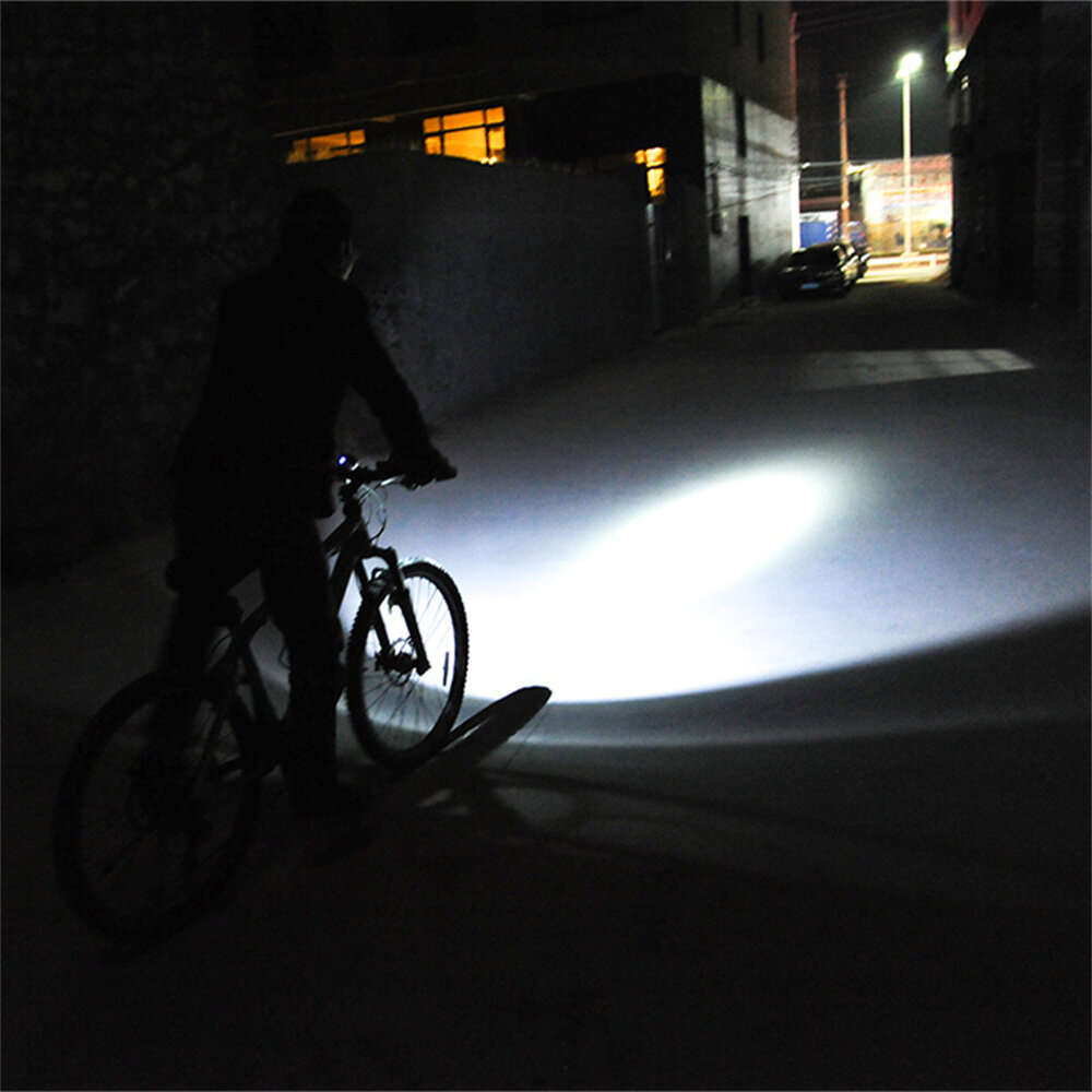 Black - BIKIGHT LED High Brightness Long-range Bicycle Headlight IPX4 Waterproof USB Charging 3 Ligh