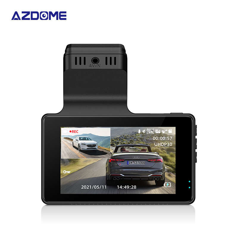 AZDOME M63 Lite 3 Inch IPS Screen Dual Lens 4K Dash Cam WIFI APP Control Car Camera Built In GPS Sup