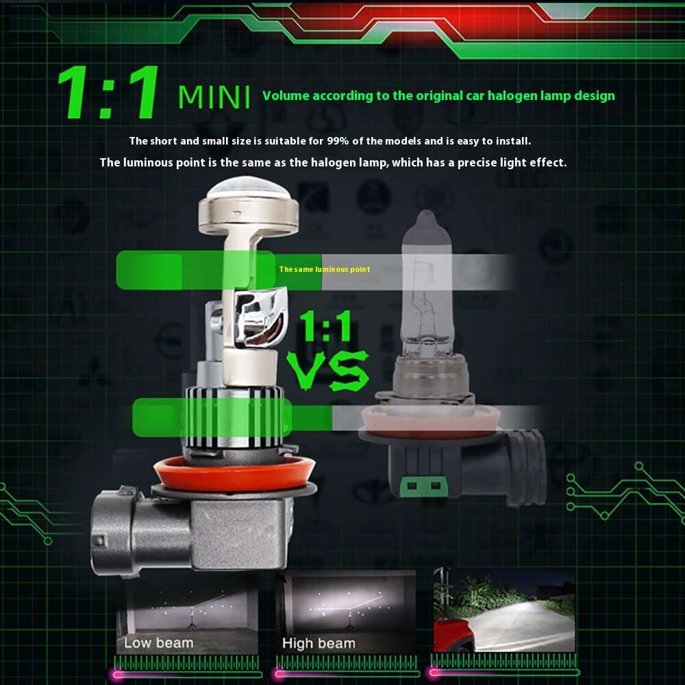 H11 - General Liang H7/H11/9005/90006/9012 2pcs 2000LM LED Headlight Bulbs High Brightness LED Headl