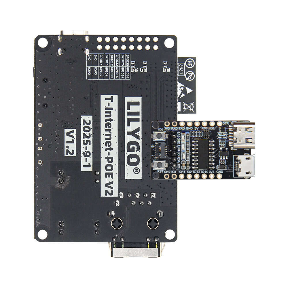 T-POE-Pro - LILYGO T-Internet-POE ESP32-WROOM Development Board LAN8720A Ethernet Adapter Downloader