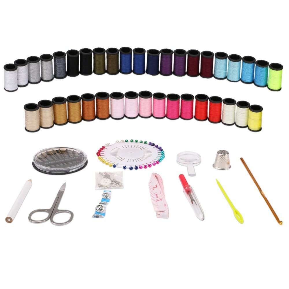 128 Pcs/set DIY Knitting Sewing Bag Set Portable Travel Sewing Tool Needle Thread Stitching Embroide