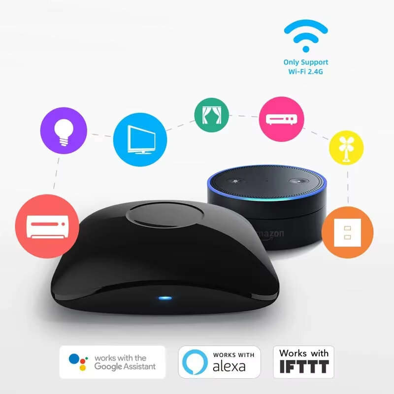 Black - Broadlink RM4 Pro IR RF WIFI Universal Smart Remote Control RM4Pro SmartHome Automation Work