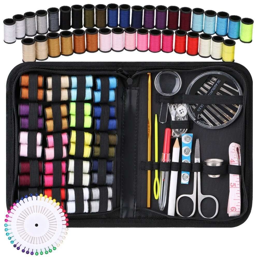 128 Pcs/set DIY Knitting Sewing Bag Set Portable Travel Sewing Tool Needle Thread Stitching Embroide