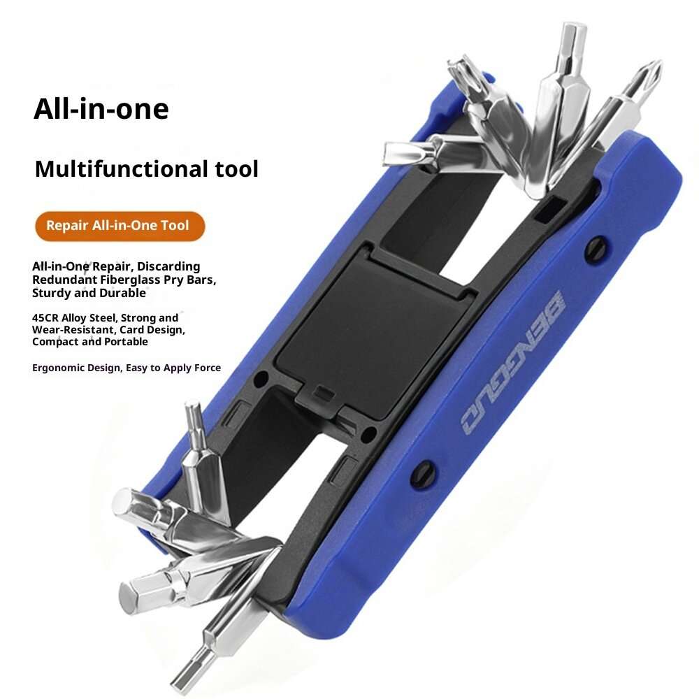 Blue - BENGGUO Bike Multi Mini Folding Repair Tool Portable Chain Splitter Cutter HexSpoke Wrench Sc