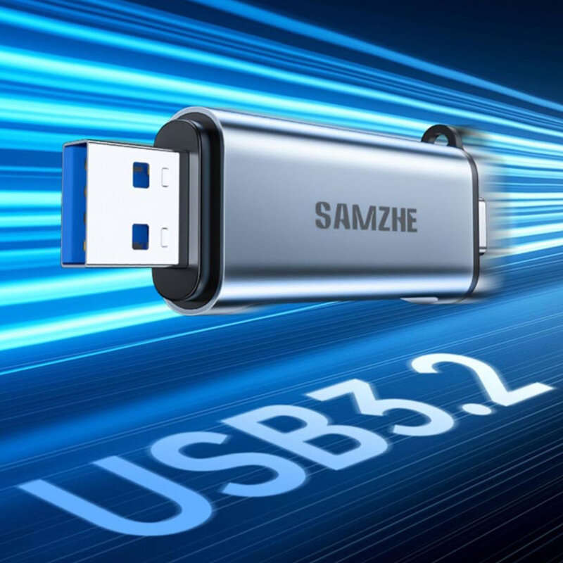 Grey - SAMZHE CRS22 USB3.2Gen1 Card Reader USB-A&Type-C Dual Interface OTG Adapter Dongle 5Gbps High
