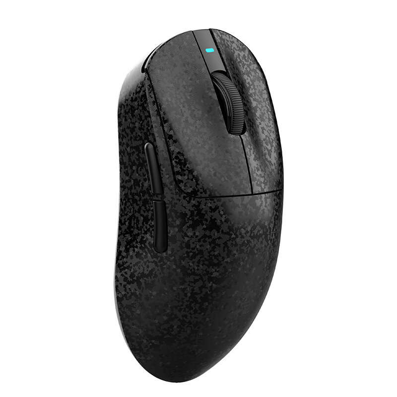 White - AJAZZ AJ199 Carbon Fiber Wireless Gaming Mouse Tri-Mode PAW3311 Sensor 24000 DPI 500mAh Batt