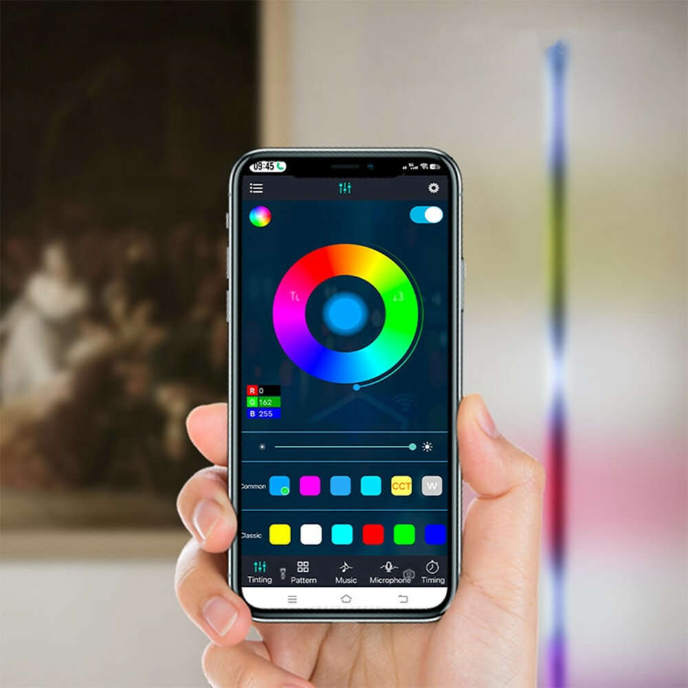103CM RGB LED Floor Lamp Smart Remote Control Modern Corner Floor Lamp Atmospheric Standing Stand Li