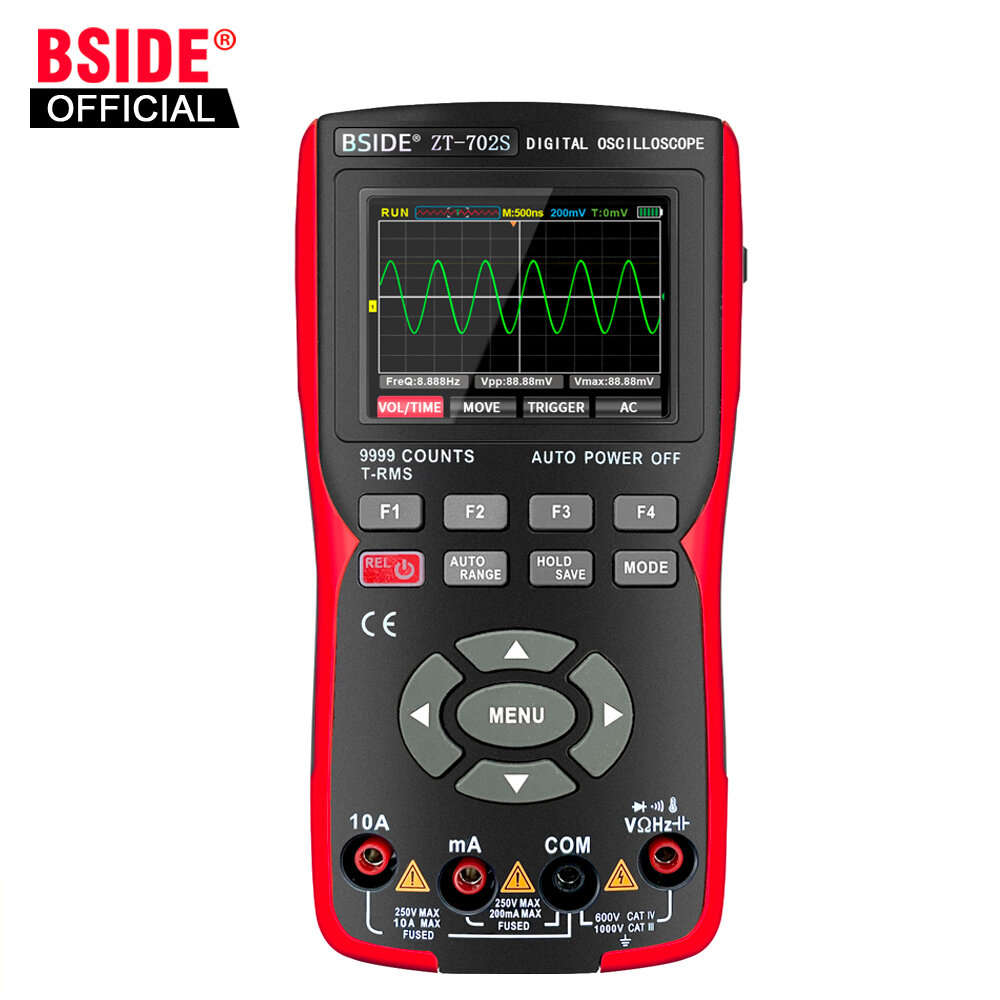 BSIDE ZT702S Digital Multimeter Auto True RMS Tranistor Probe Multimetro Meter 48M/S 10MHZ PC Wavefo