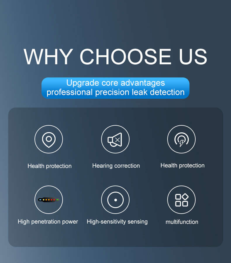 1 PC - F03 Pipeline Leakage Test High Sensitivity Probe Compact Design Type-C Charging Audio Signal
