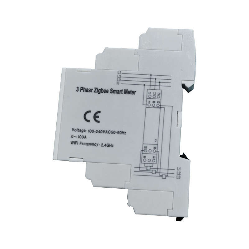 Smart Zigbe Three-Phase Energy Meter 100-240V Mobile App Remote Control Household Multifunctional Ra