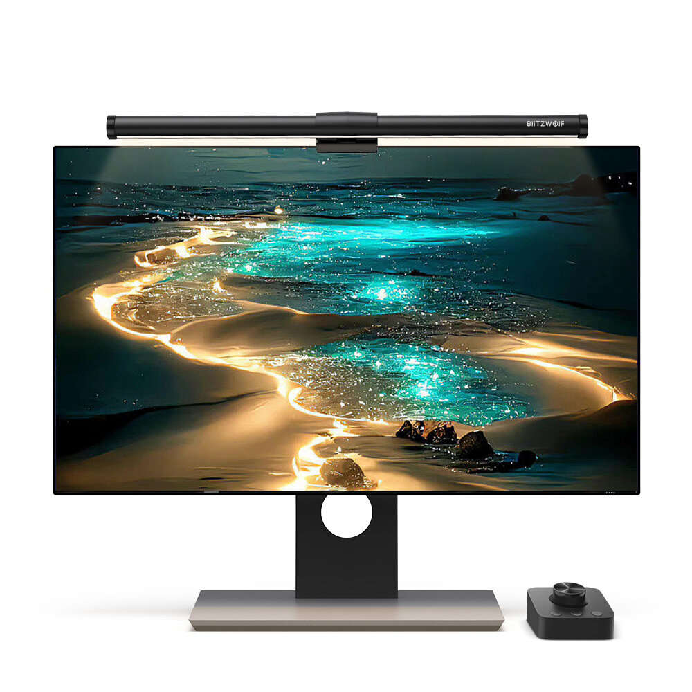 Black - BlitzWolf BW-CML5 Monitor Light Bar Touch / Wireless Remote Dual Control Eye Protection Anti