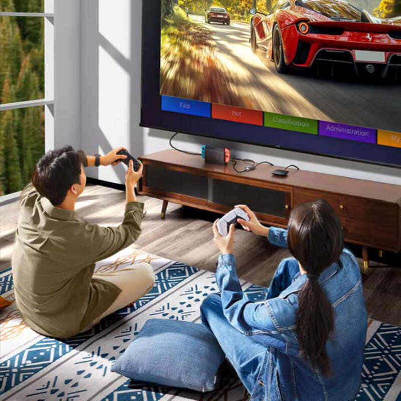 Grey - UGREEN HD2.0 Bidirectional Switch 2 In 1 Out 4K60Hz 2K120Hz 1080P240Hz One Button Switch for