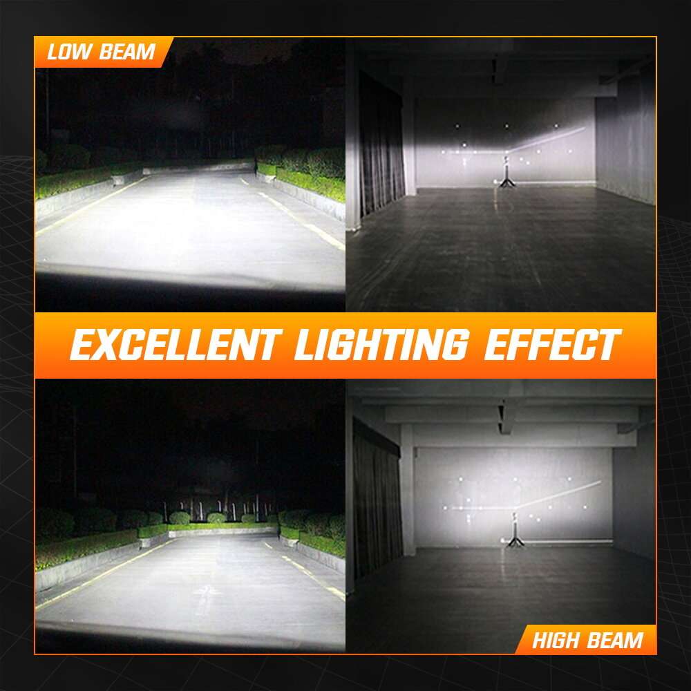 H7 - NightEye Auto Lighting A315-S10 2PCS 6500K White LED Car Headlight Bulbs 22000LM/Pair LED Front