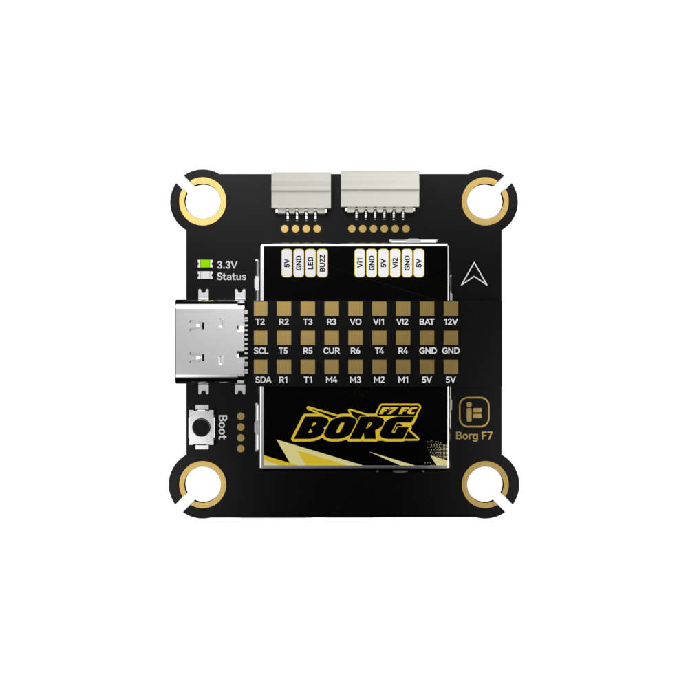 F722 60A Stack - 30.5x30.5mm iFlight Borg F722 Flight Controller with 5V 12V BEC Output 4-6S 60A 4in