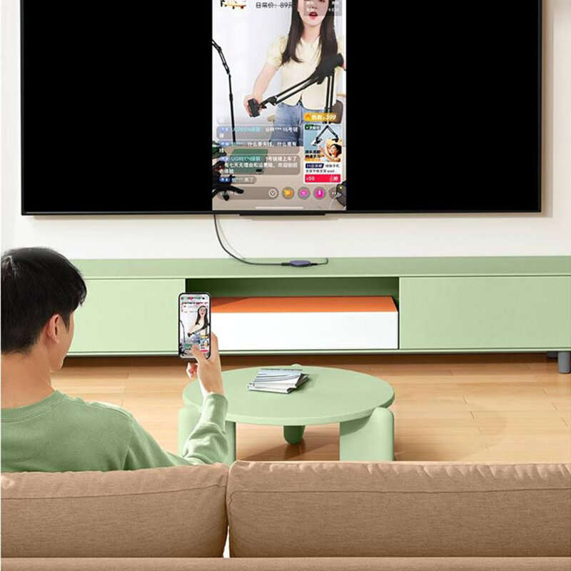 Grey - UGREEN CM617 4K/60Hz Wireless Transmitter HD Extender 2.4G+5G Dual Band USB Video Dongle Moni