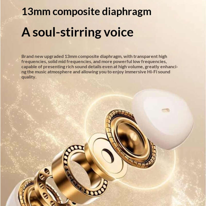 Black - Lenovo TA120 TWS Earbuds Wireless bluetooth Earphone 13mm Drivers Low Latency Touch Control