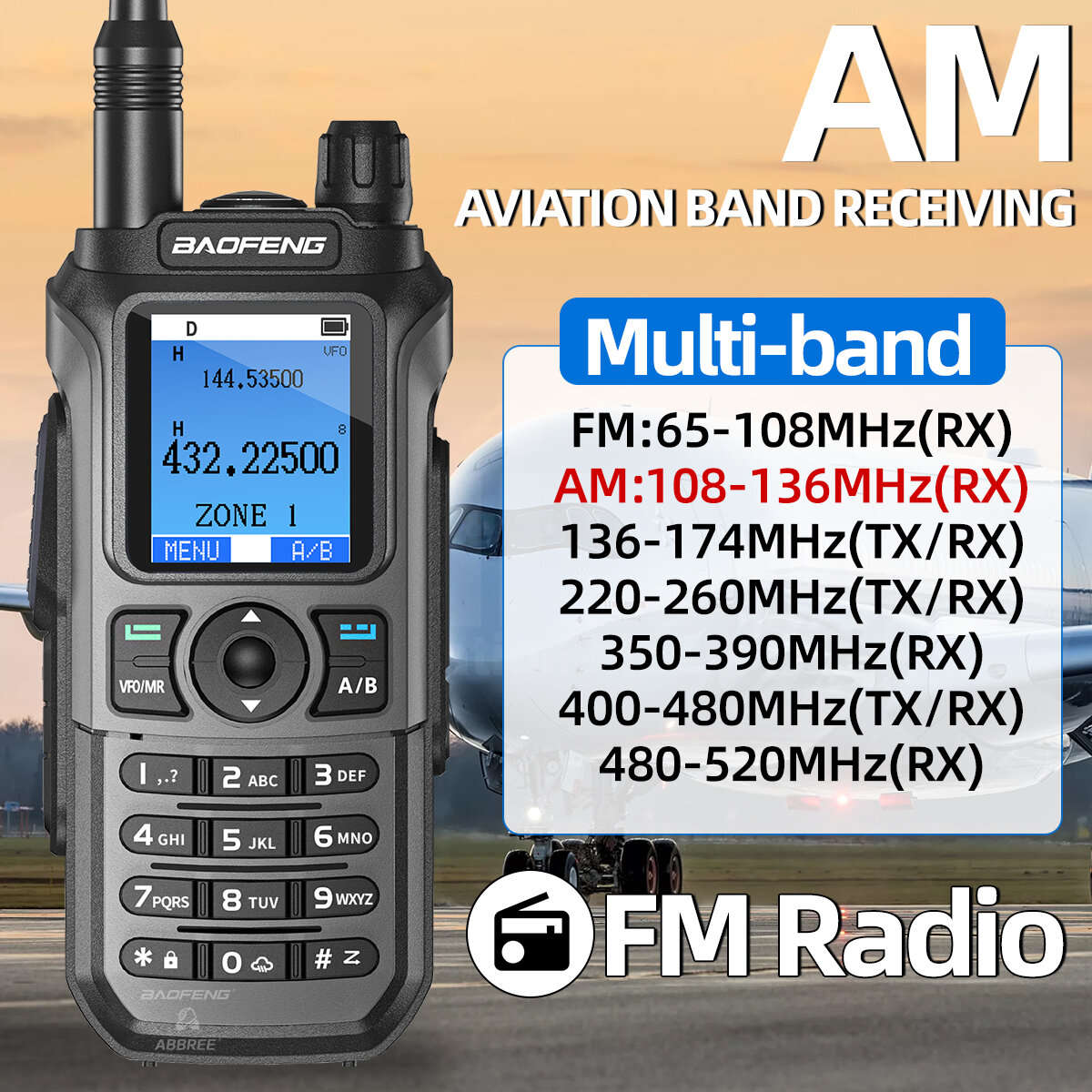 Green - Baofeng UV-21 Pro V3 High Power Multi-Band Handheld Walkie Talkie with bluetooth APP Program