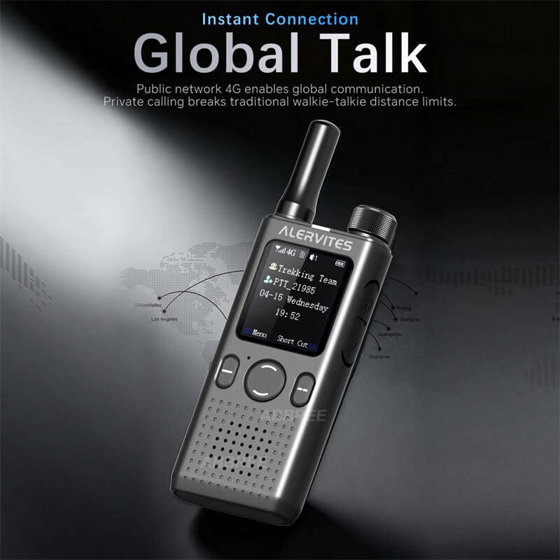 US Version - 2Pcs Baofeng AT1 POC Radio Create Groups Freely Global 4G Network Walkie Talkie Unlimit