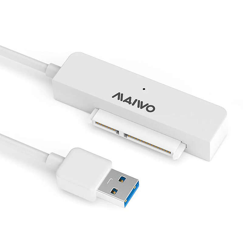 White - Maiwo KSY K104A 2.5 Inch USB3.0 to SATA Hard Disk Converter Adapter Tools-free for Notebook