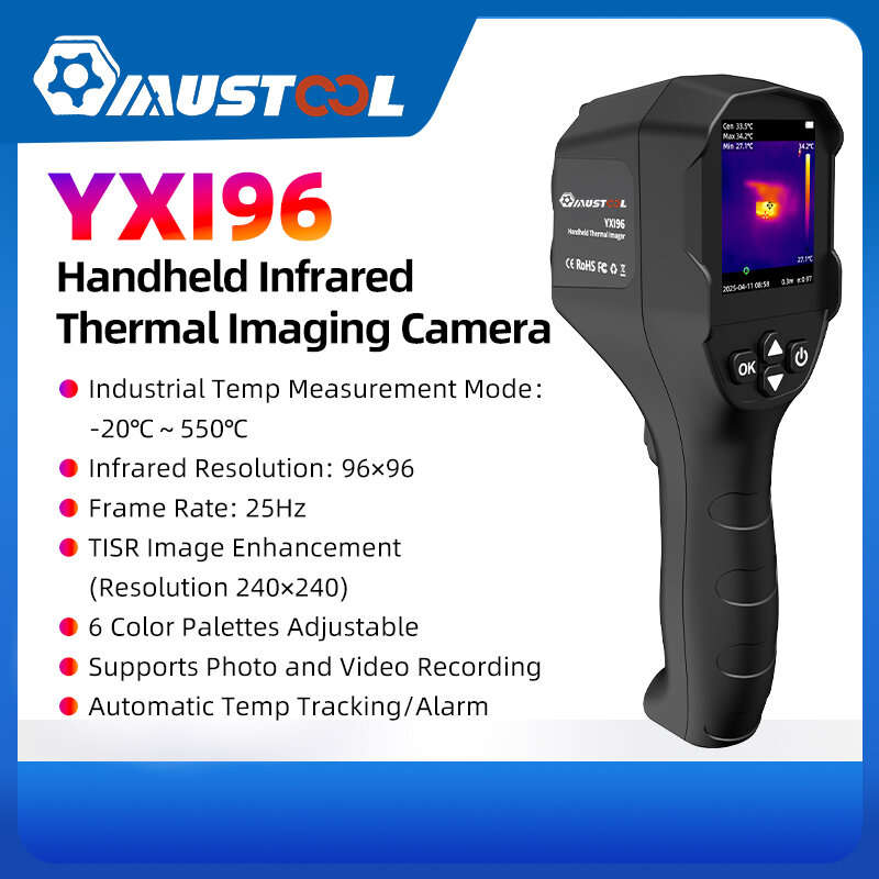YXI96 Pro - MUSTOOL YXI96 YXI96Pro Thermal Imaging Camera Infrared 240*240 Visible light Resolution