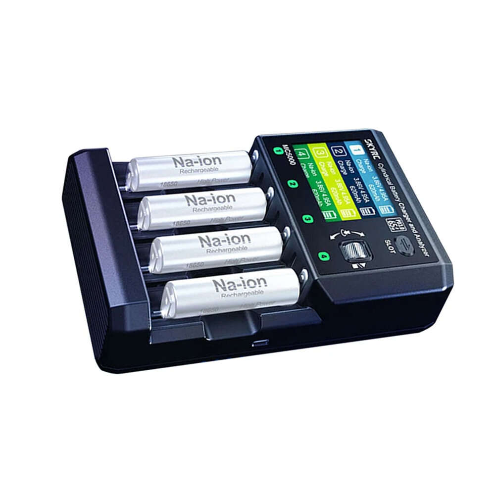 EU Plug - SKYRC MC5000 Cylindrical Battery Charger and Analyzer 2.8 inch Display Screen PD65W Built-
