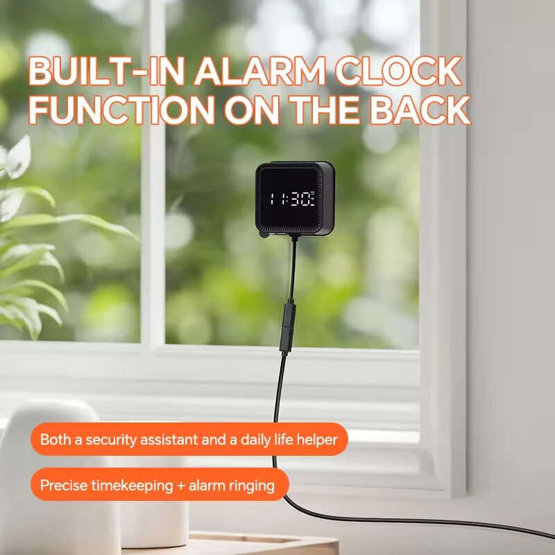 Black - Tuya 5MP 2K 5G WiFi IP Camera Indoor Magnetic Window Security Camera Ai Detections With Time