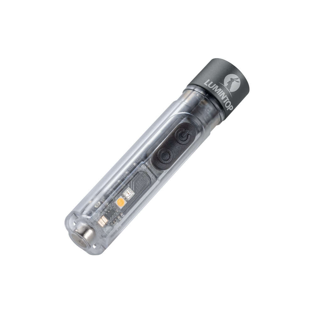 Transparent - LUMINTOP Black Cat 2.0 Remote Control EDC Flashlight Rechargeable LED Keychain Flashli
