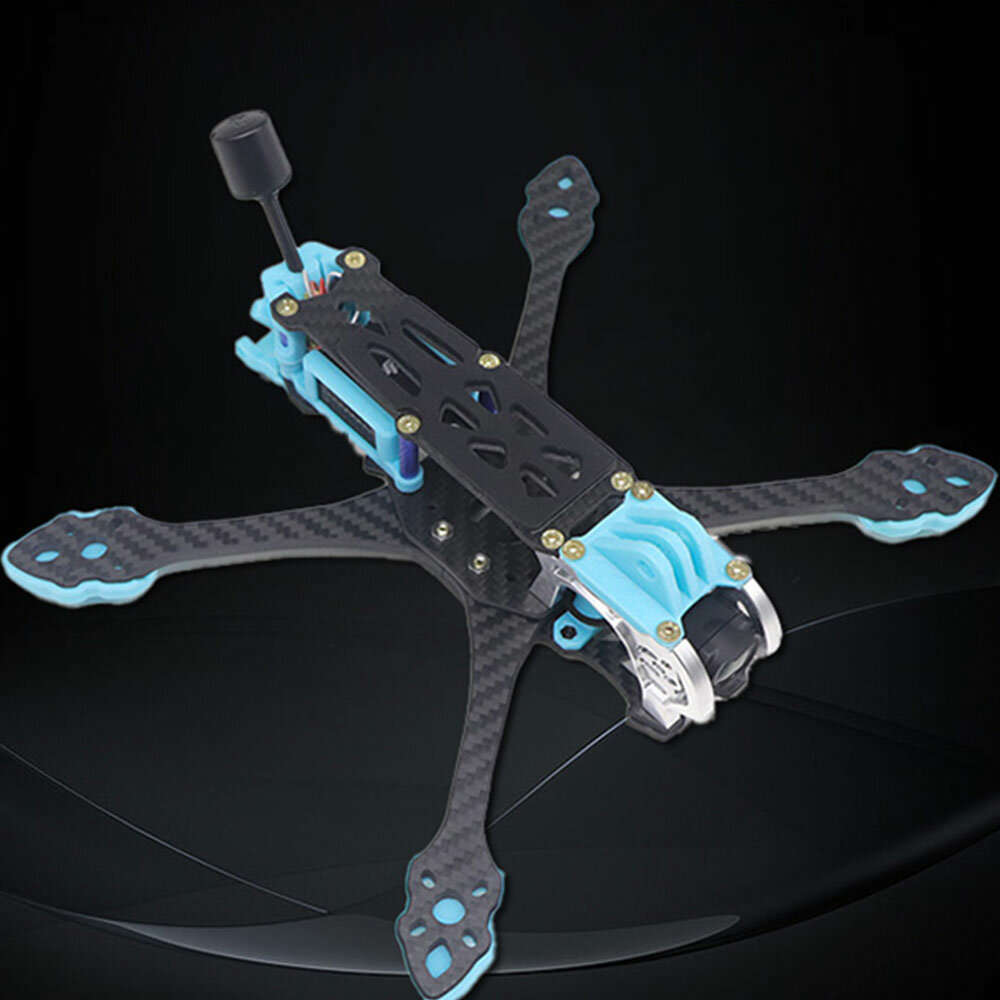 Green - HSKRC MAK5 225mm Wheelbase 5mm Arm Thickness X Type 5 Inch Frame Kit Support DJI O3 Air Unit