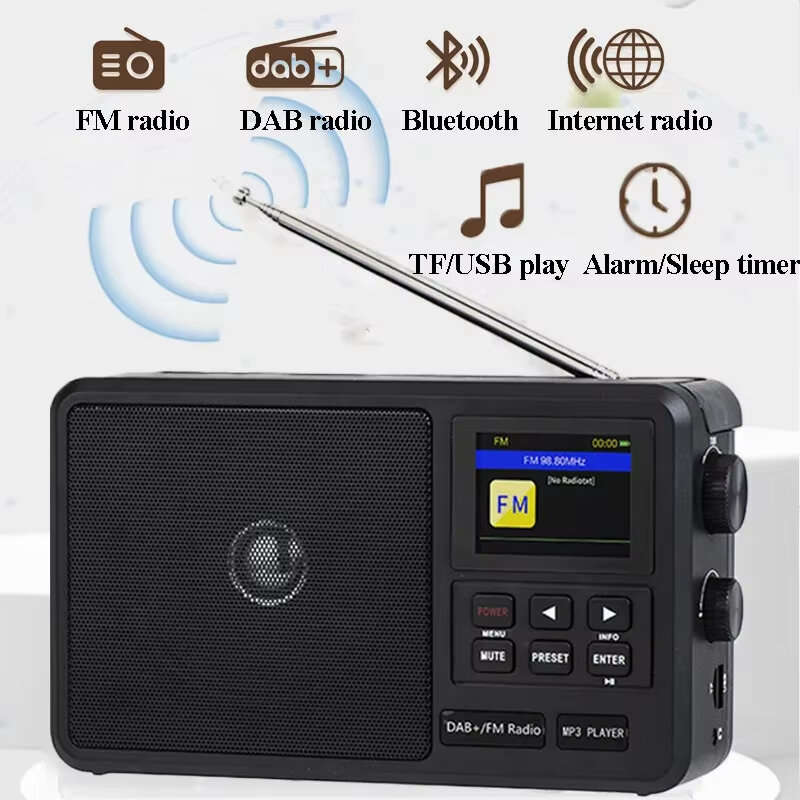 EU Type - HRD CS-806 FM Radio Handheld Portable Radio Multi Function FM Radio WiFi DAB+ Wireless Rad