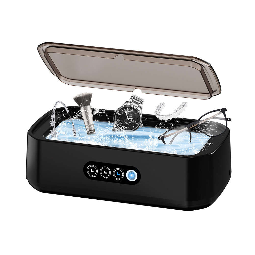 White. - Ultrasonic Cleaner Multi-functional 650ml Touch Control 48kHz High-Frequency for Jewelry Ey