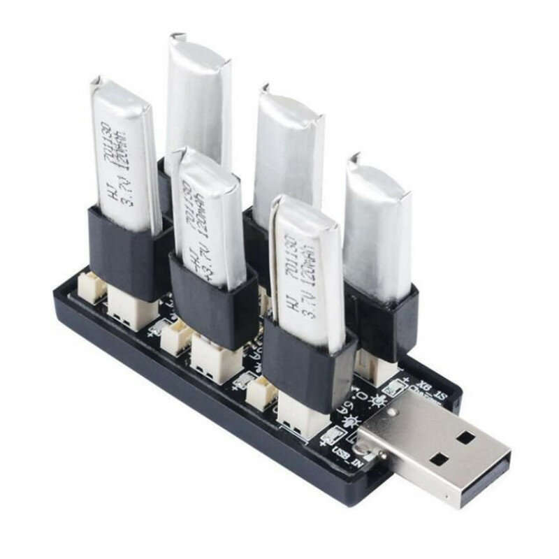 3.7V General Voltage - 1S 6CH USB Charger 3.7V/4.2V 3.8V/4.35V Charging Hub Board PH1.25 Ph2.0 Adapt