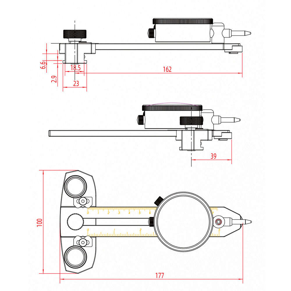 Woodworking Table saw Dial Gauge Corrector Precision Saw Blade Straightening Cutting Board Positione